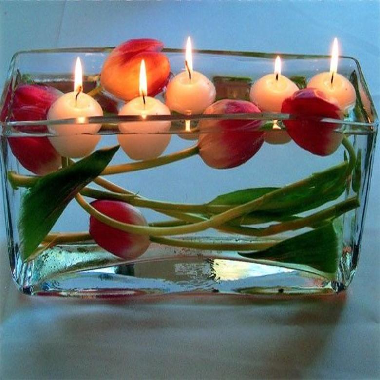 VASES AND CANDLE